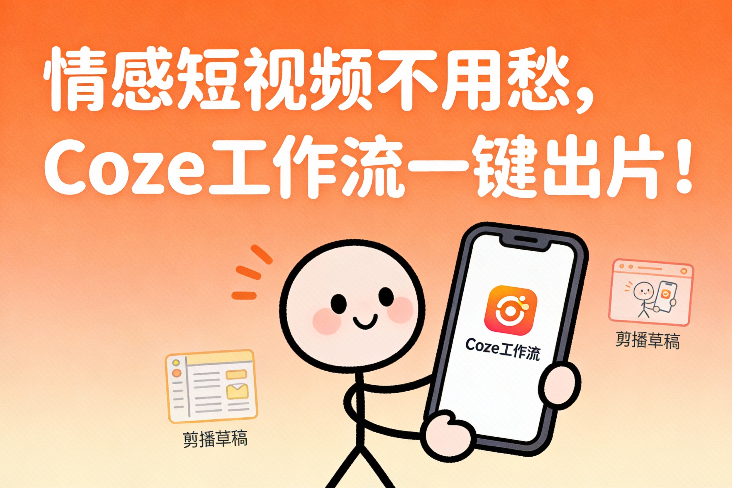 不会做情感短视频？没关系！这个Coze工作流帮你一键全自动生成–高学猿